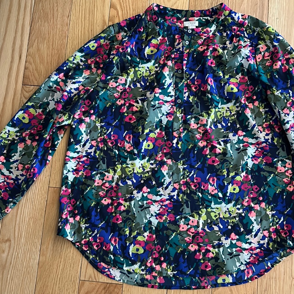 J. Crew Floral Printed Blouse